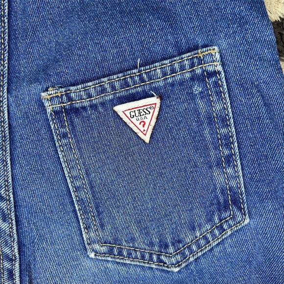 Vintage Baby Guess Jeans 100% cotton denim overalls baby size 24 months - Picture 7 of 8